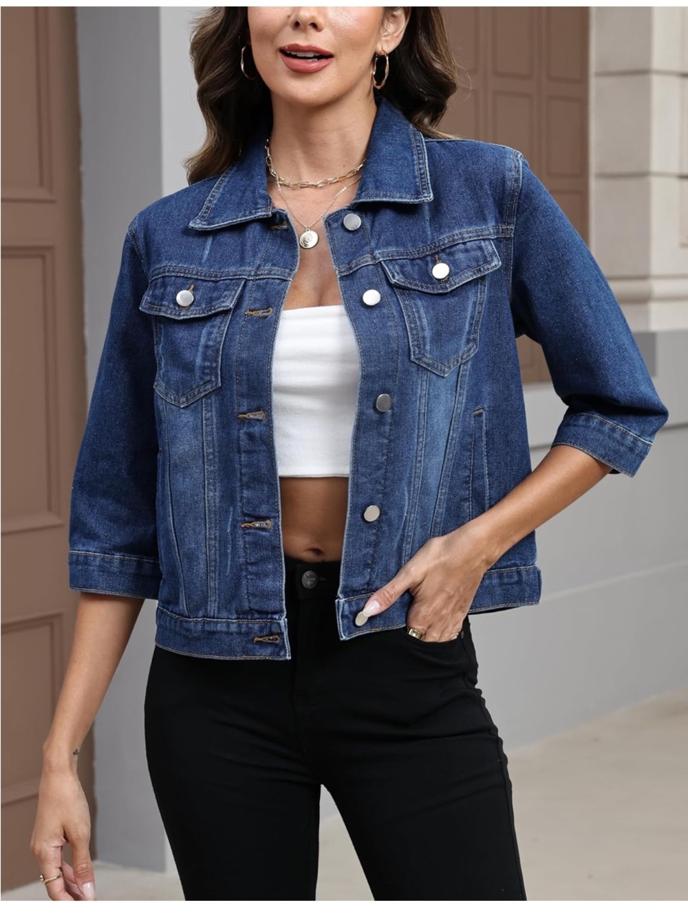 🍉 Denim Jacket - Classic Blue Women's Jean Jacket